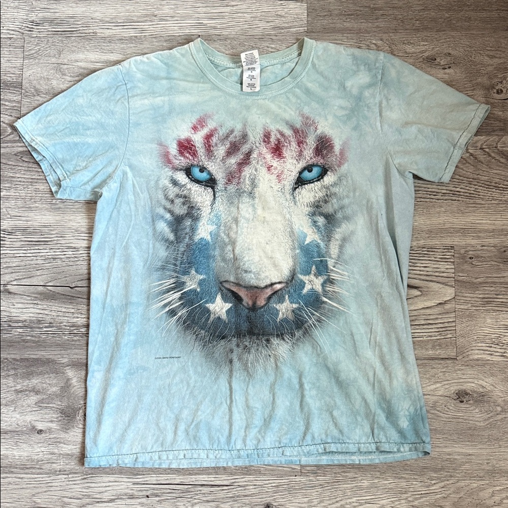 2014 Gildan Tye Dye Tiger Graphic Tee
